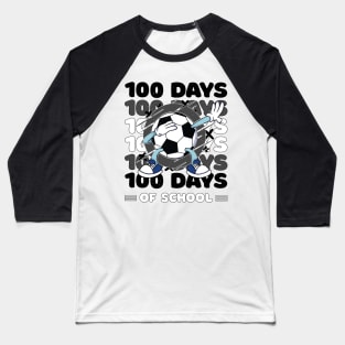 100 Days of school typography featuring a Dabbing Football #1 Baseball T-Shirt